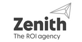 Zenith media logo greyscale.