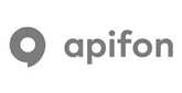 Apifon logo greyscale.