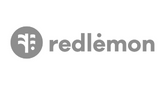 Redlemon logo greyscale.