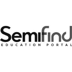 Semifind.gr logo greyscale.